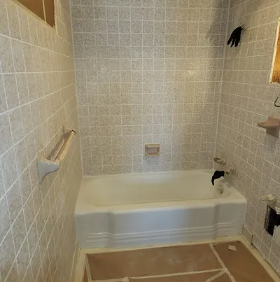 Professional refinishing of ceramic and porcelain tiles