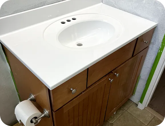 Sink upgrade through professional refinishing without replacement