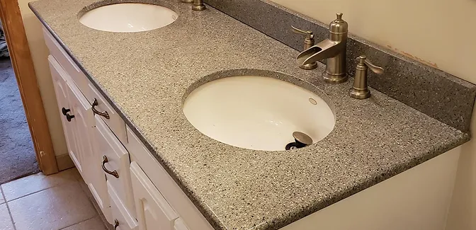 Restored sink basin after reglazing with bright, smooth surface